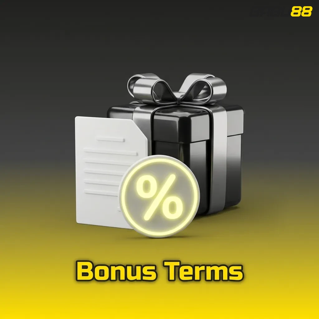Bonus Terms rules list displaying eligibility, wagering requirements, and restrictions for casino promotions