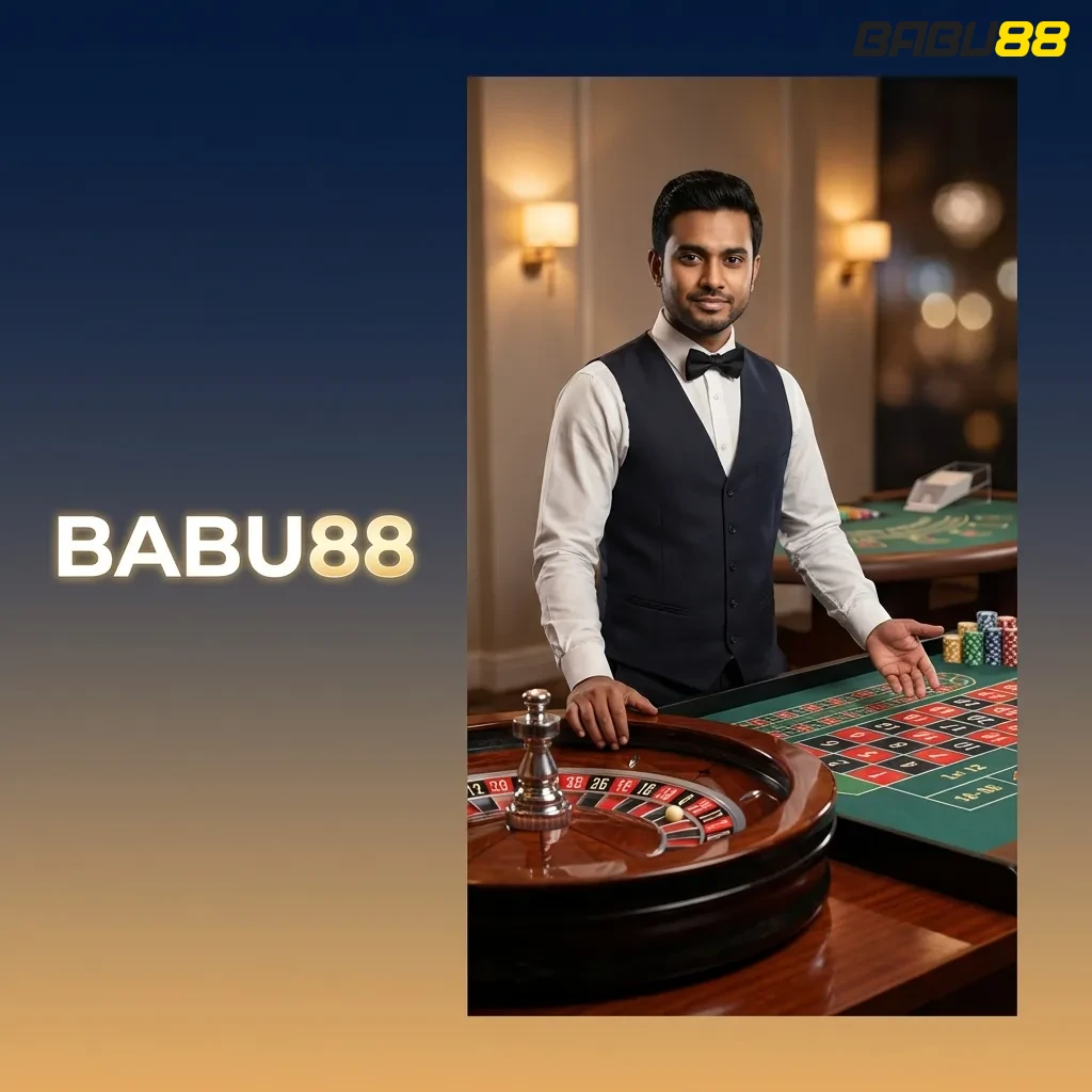 Professional dealers at live casino tables with roulette wheel, cards, and HD video streaming setup