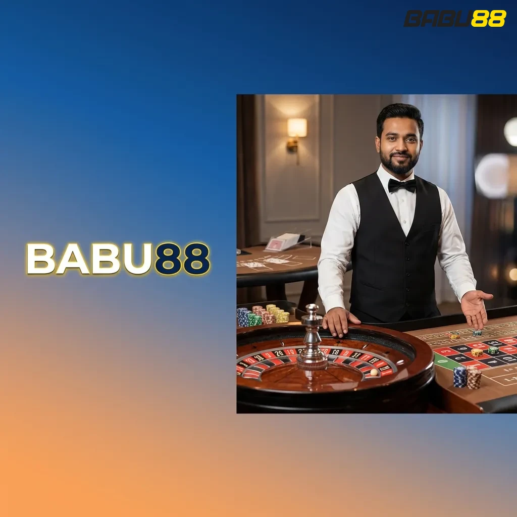 Babu88 live casino featuring real dealers streaming HD games like roulette, blackjack, baccarat, and poker